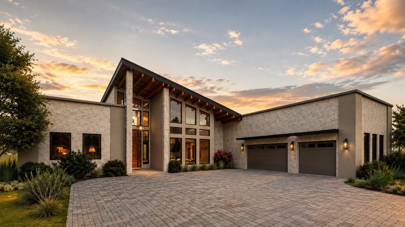 Luxury Sandstone new construction home in Midland, Texas